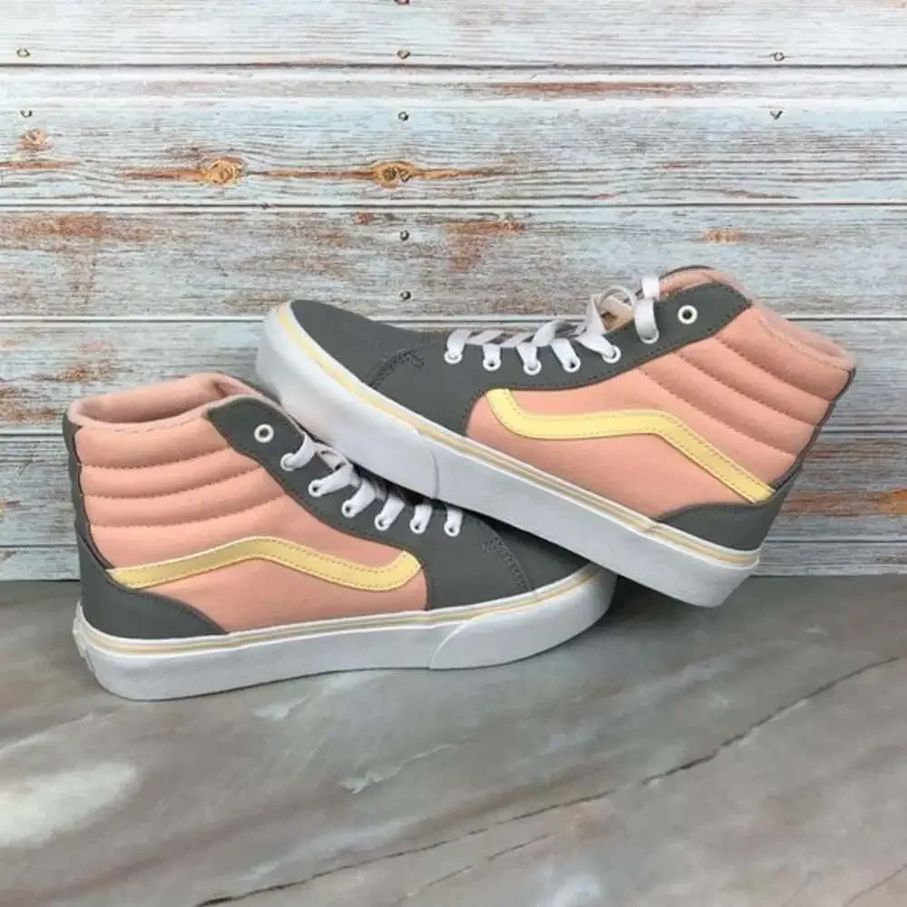 NEW Vans Filmore Hi Platform Color Block Tropical Peach Youth